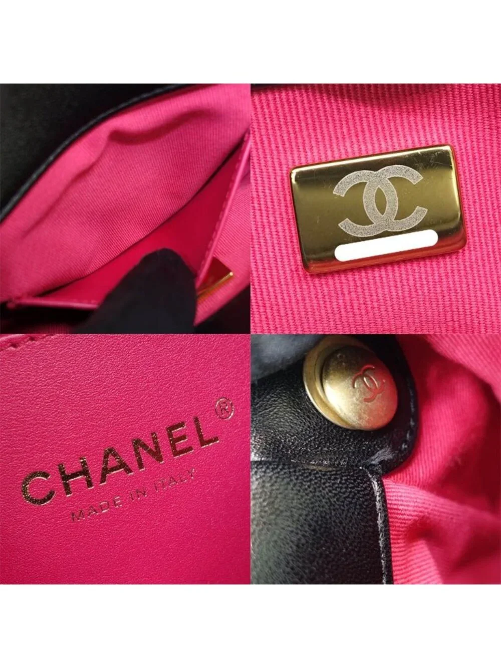 Chanel Heart Lock Chain Shoulder Bag Lambskin BK